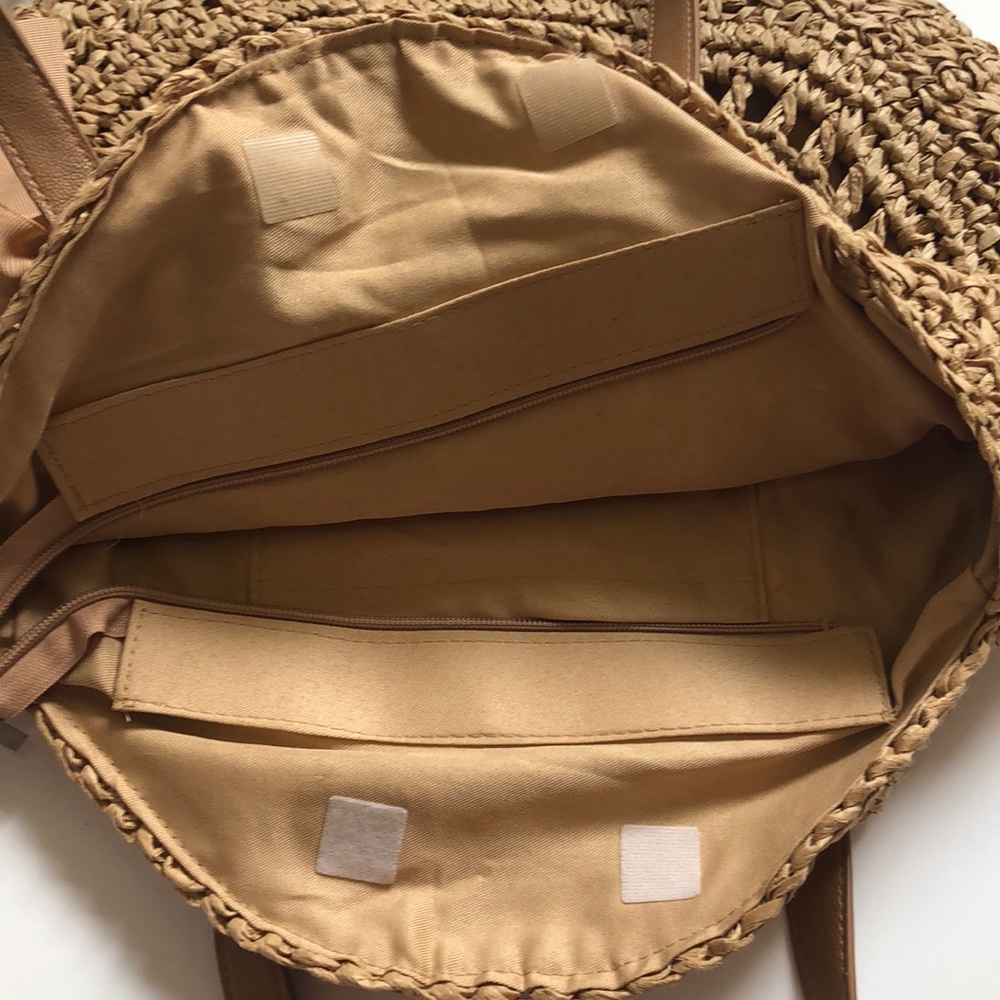 Handmade Round Rattan boho beach bag - Picture 6 of 10